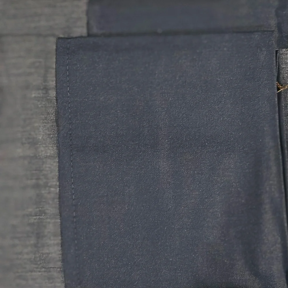 TRADITIONAL 2Pc KING PILLOWCASE block piping denim/navy